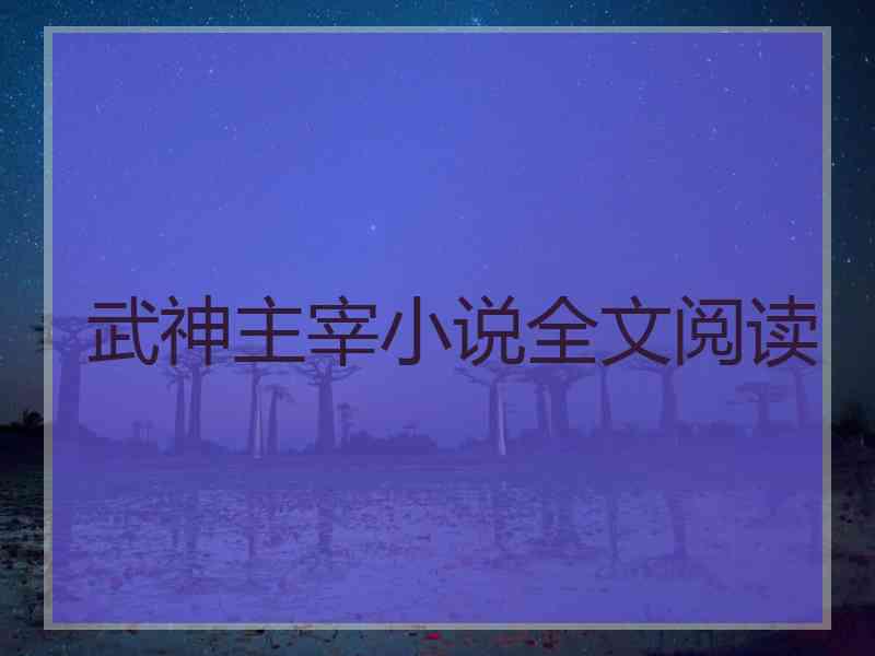 武神主宰小说全文阅读