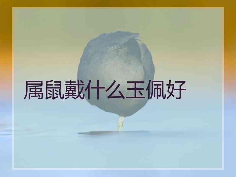 属鼠戴什么玉佩好
