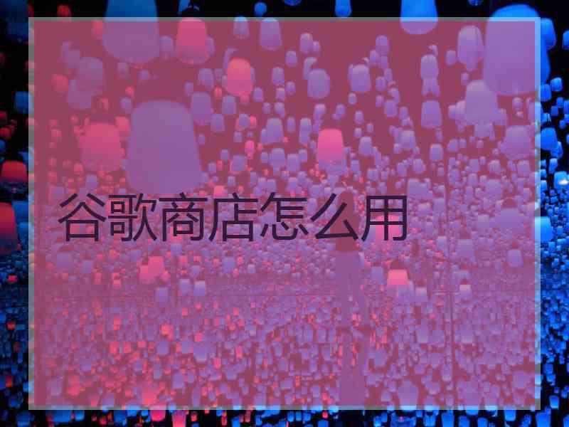 谷歌商店怎么用