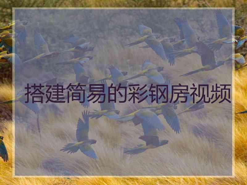 搭建简易的彩钢房视频