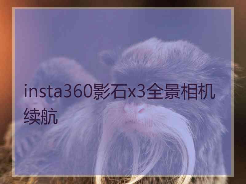 insta360影石x3全景相机续航