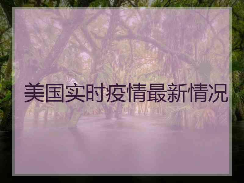 美国实时疫情最新情况