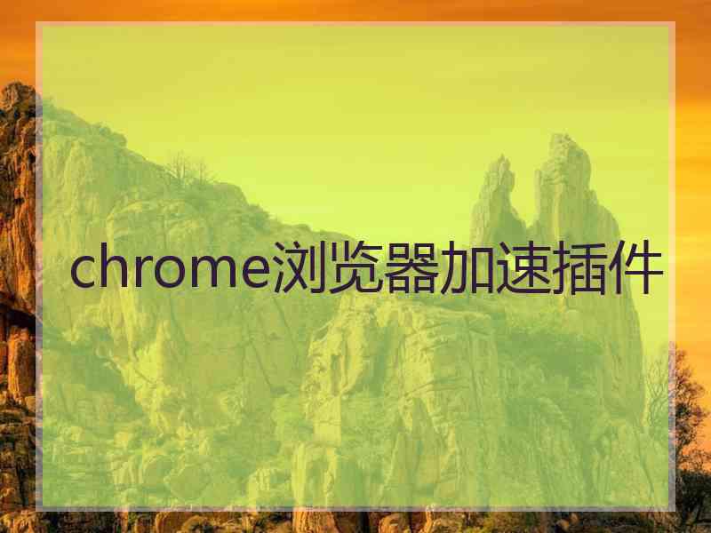 chrome浏览器加速插件