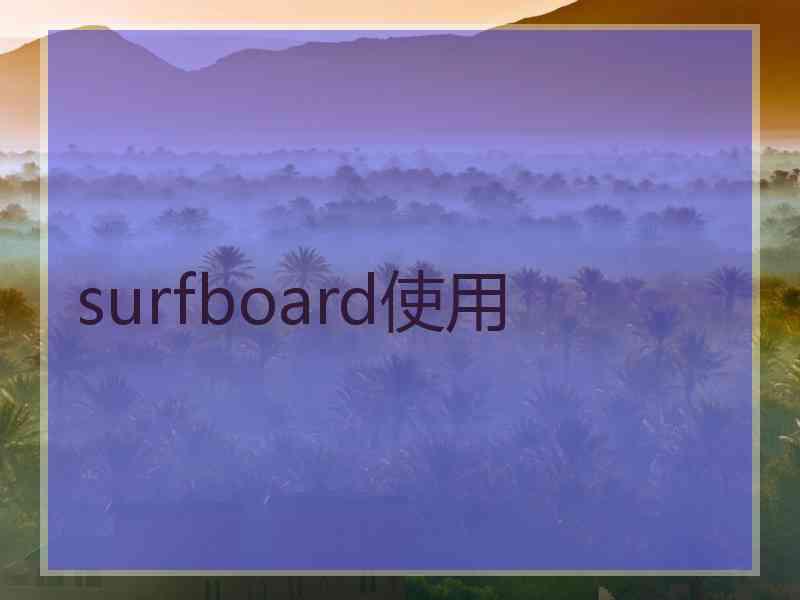 surfboard使用