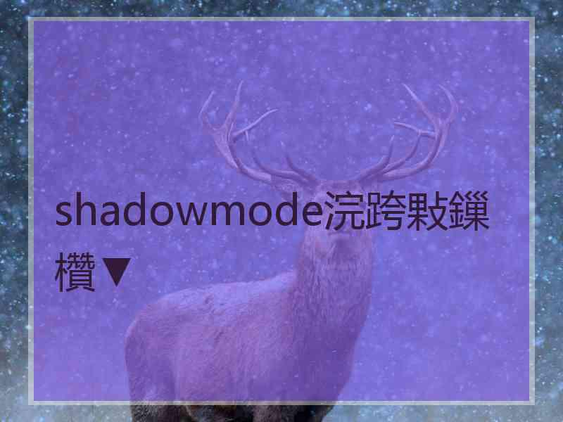 shadowmode浣跨敤鏁欑▼