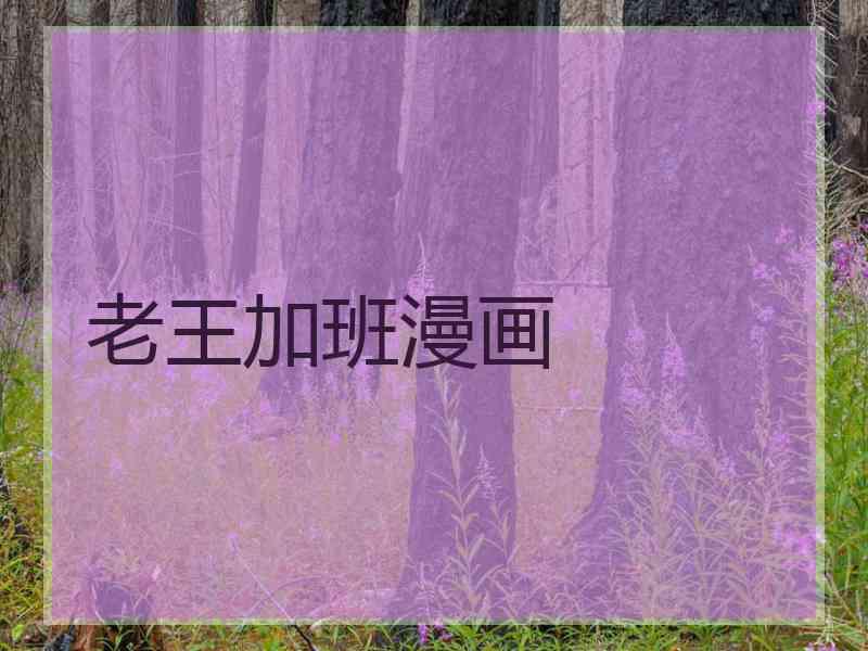 老王加班漫画