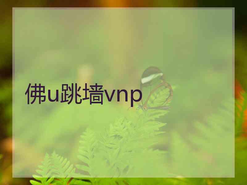 佛u跳墙vnp