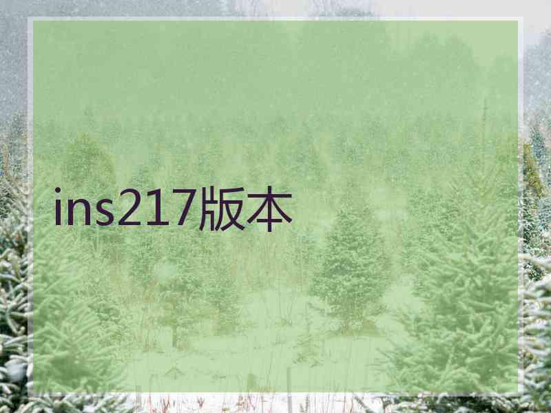 ins217版本