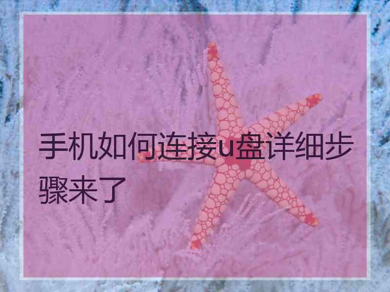 手机如何连接u盘详细步骤来了