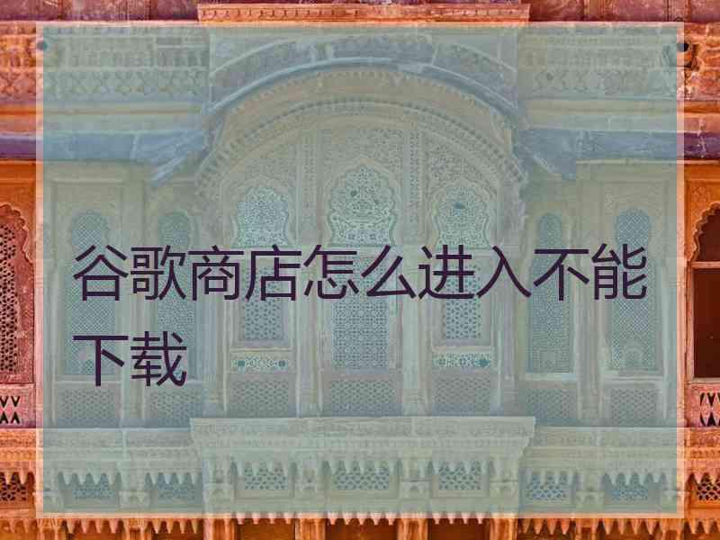 谷歌商店怎么进入不能下载