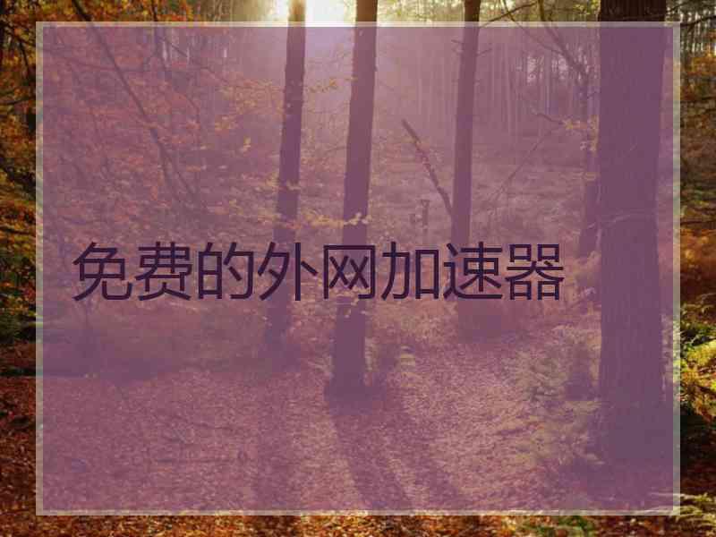 免费的外网加速器