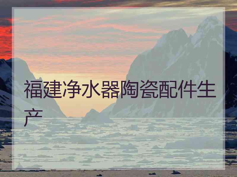福建净水器陶瓷配件生产