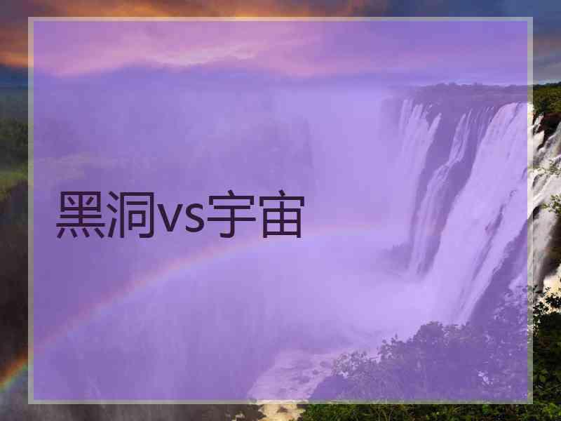 黑洞vs宇宙