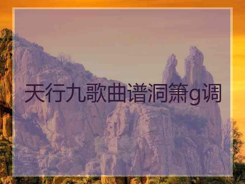 天行九歌曲谱洞箫g调