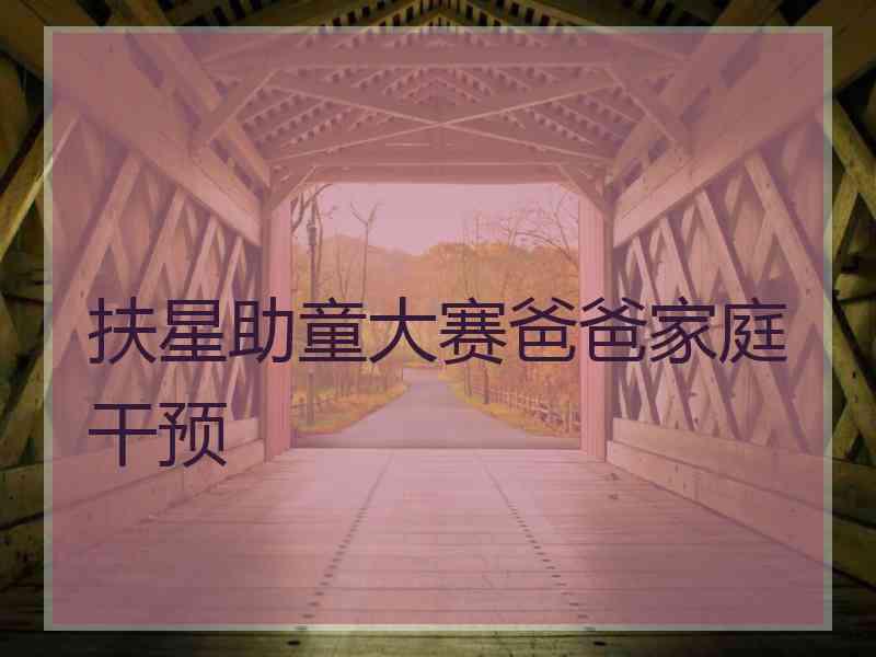 扶星助童大赛爸爸家庭干预