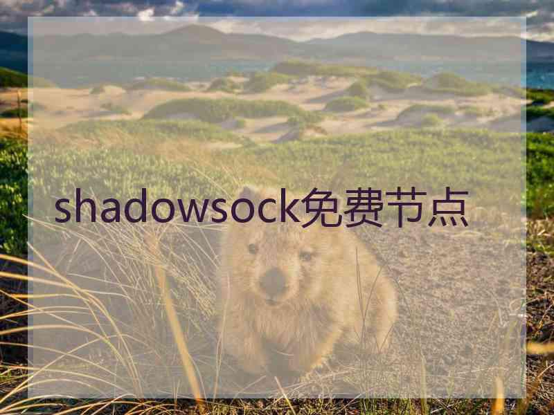 shadowsock免费节点