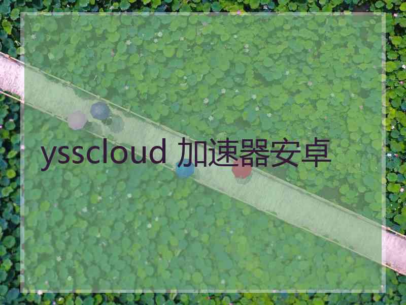 ysscloud 加速器安卓