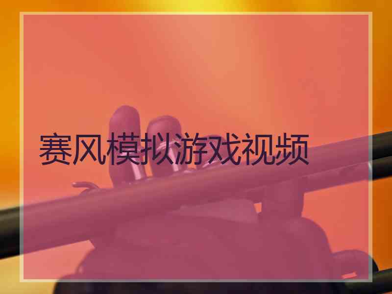 赛风模拟游戏视频