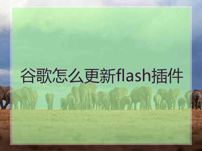谷歌怎么更新flash插件