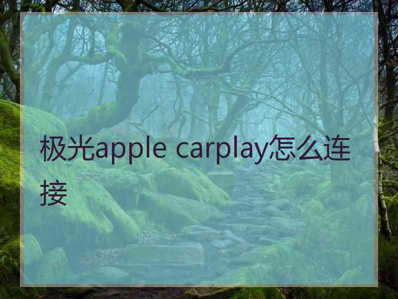 极光apple carplay怎么连接