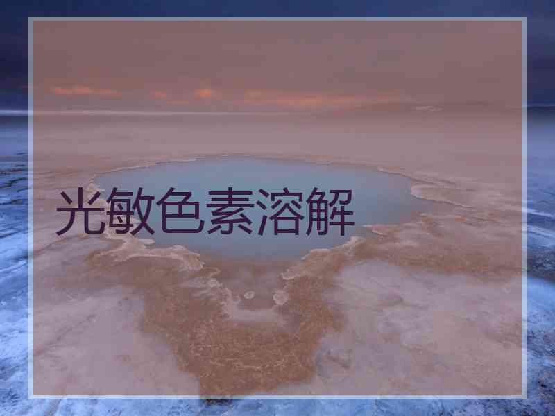 光敏色素溶解