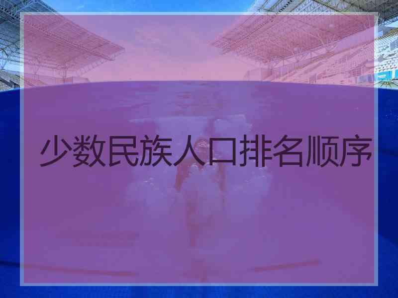 少数民族人口排名顺序