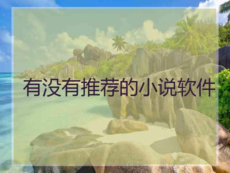 有没有推荐的小说软件