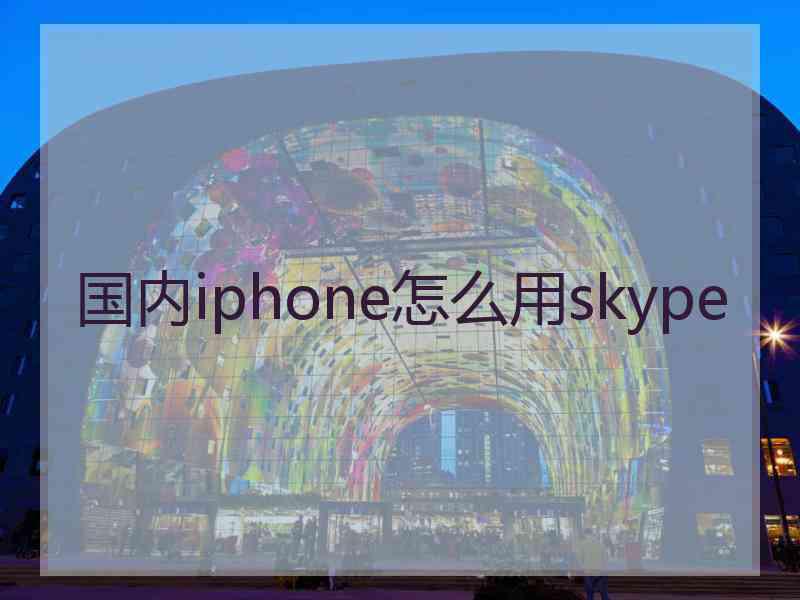 国内iphone怎么用skype