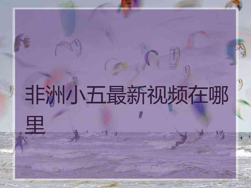 非洲小五最新视频在哪里