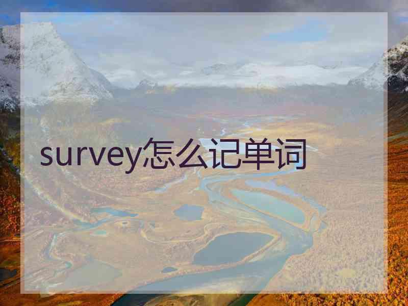 survey怎么记单词