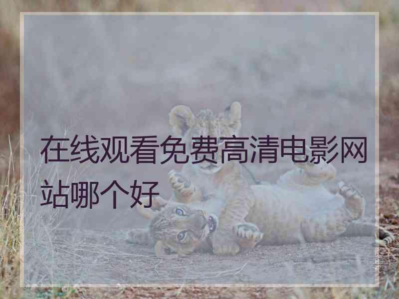 在线观看免费高清电影网站哪个好