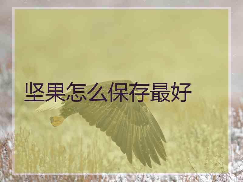 坚果怎么保存最好