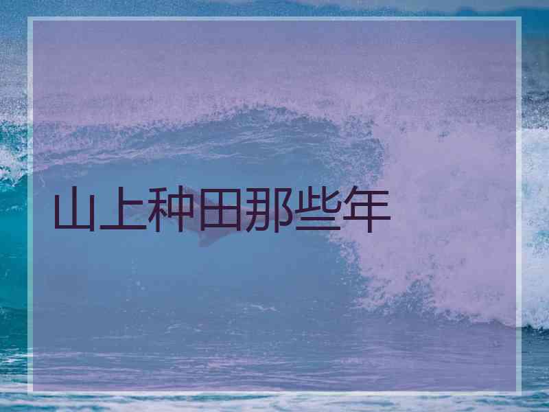 山上种田那些年