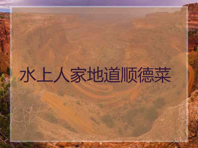 水上人家地道顺德菜