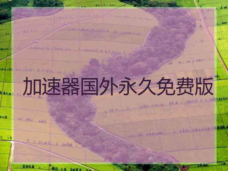 加速器国外永久免费版