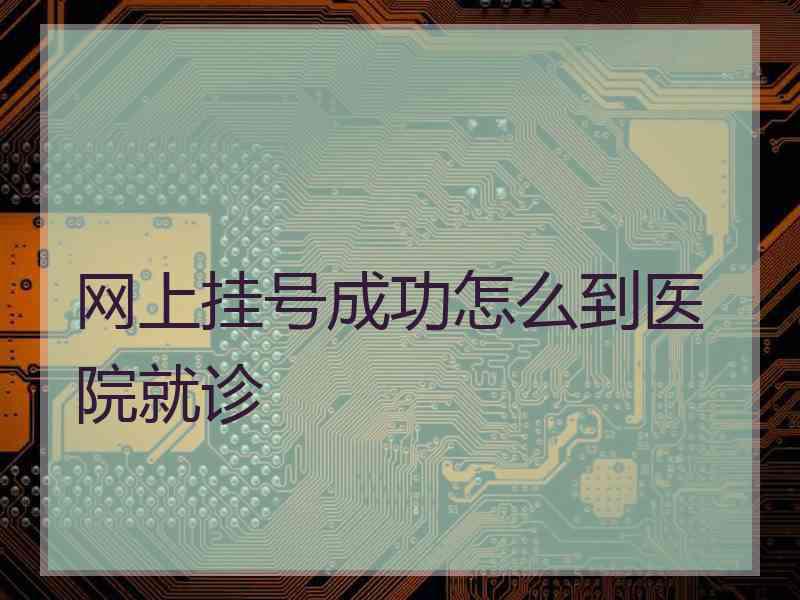 网上挂号成功怎么到医院就诊