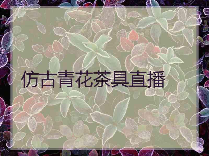 仿古青花茶具直播
