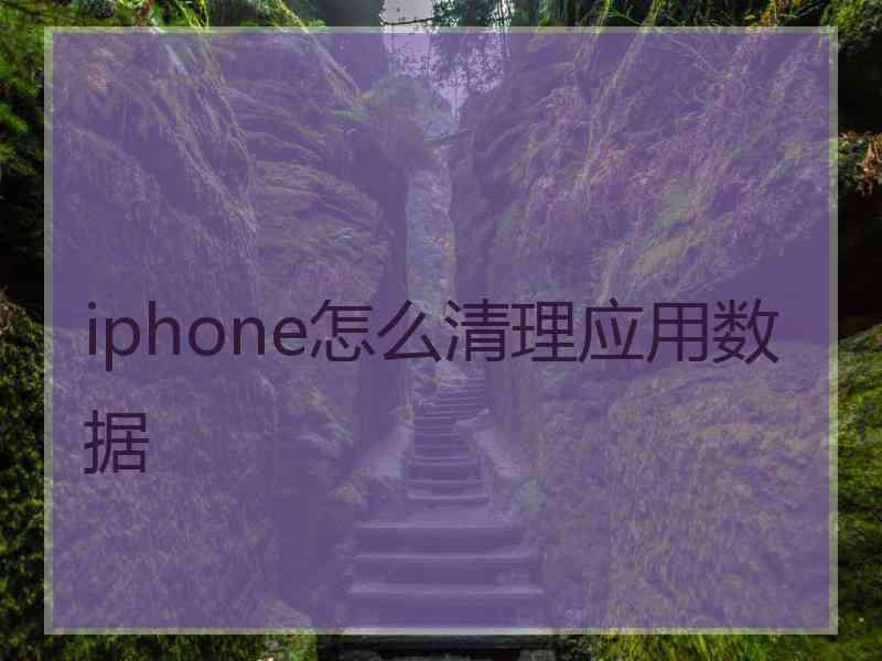 iphone怎么清理应用数据