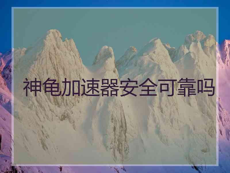 神龟加速器安全可靠吗