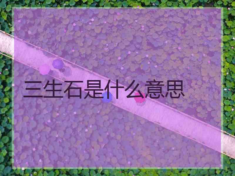 三生石是什么意思