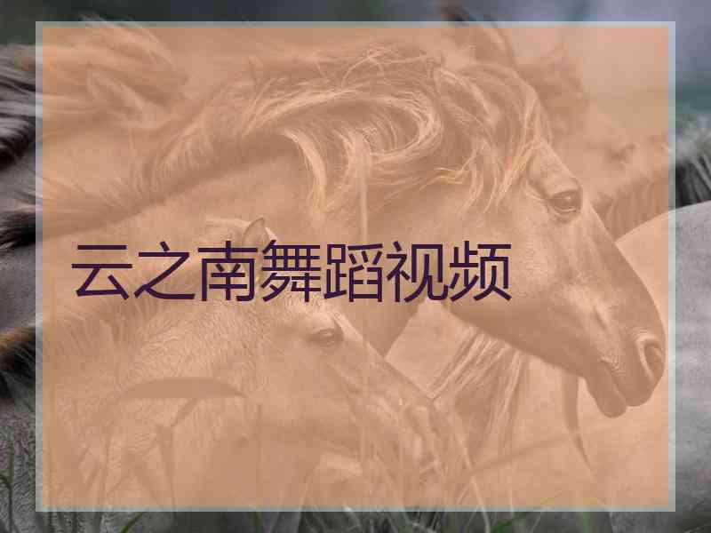 云之南舞蹈视频