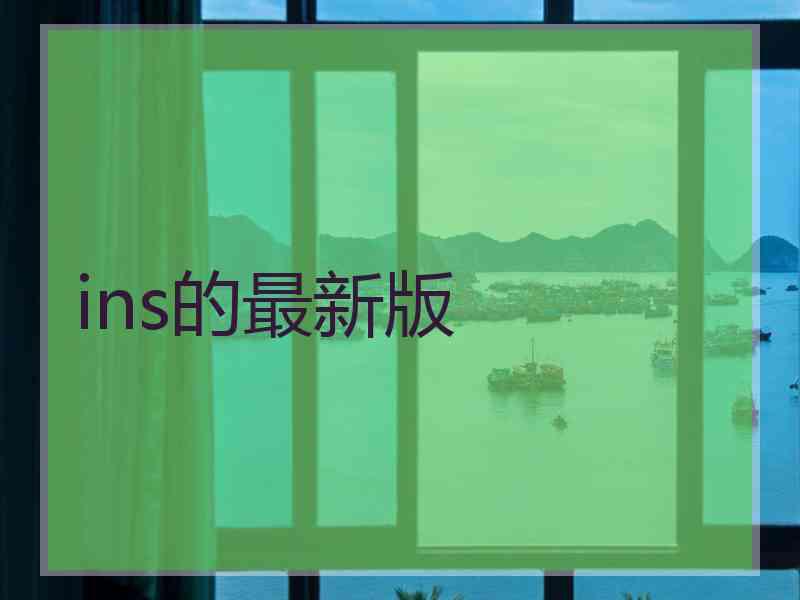 ins的最新版