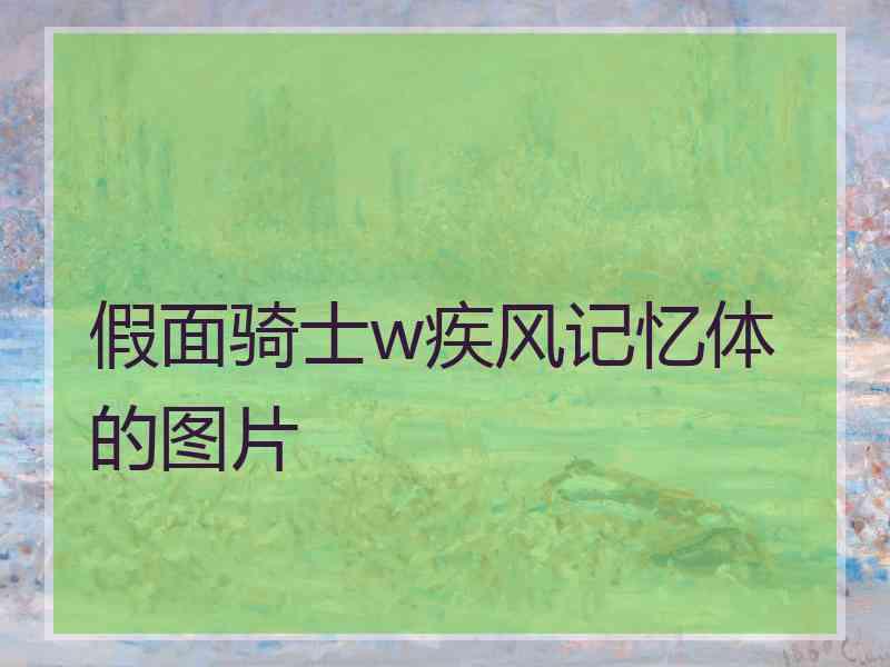 假面骑士w疾风记忆体的图片