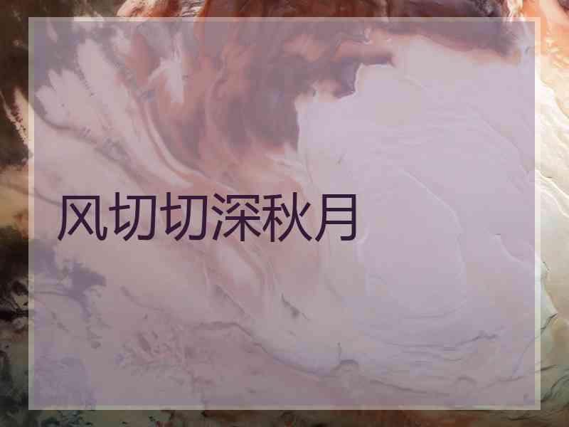 风切切深秋月