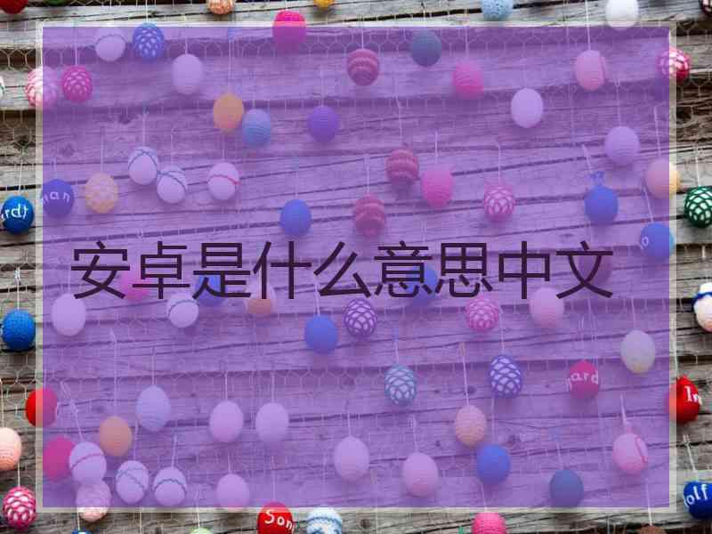 安卓是什么意思中文