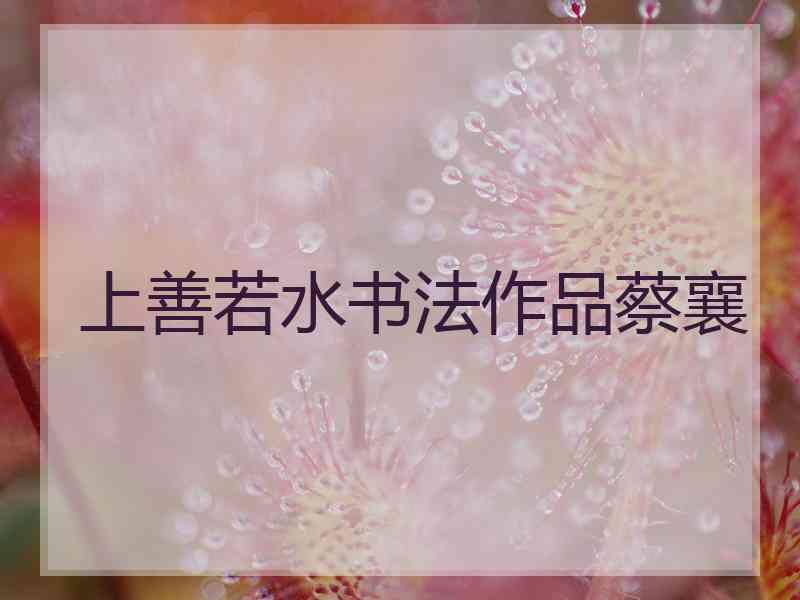 上善若水书法作品蔡襄