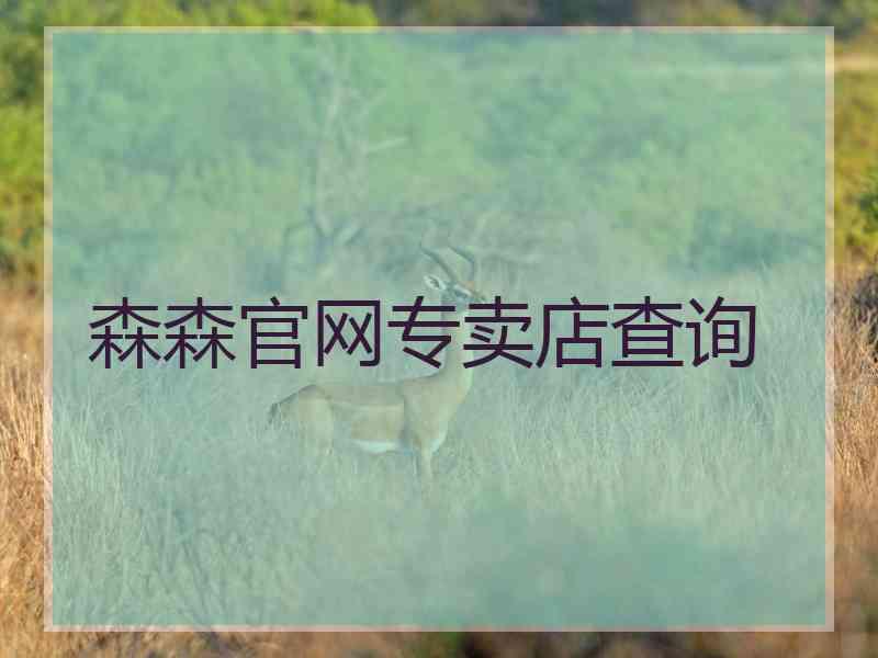 森森官网专卖店查询