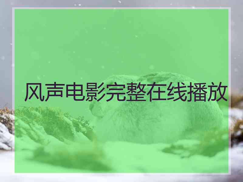 风声电影完整在线播放
