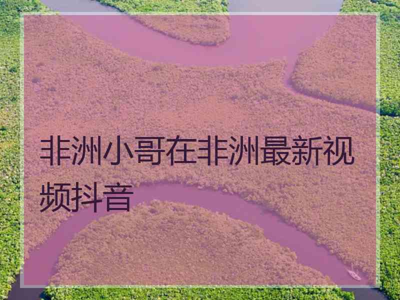 非洲小哥在非洲最新视频抖音
