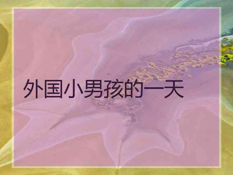外国小男孩的一天